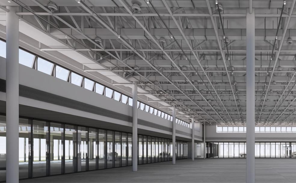 Exhibition hall windows and clerestory glazing
