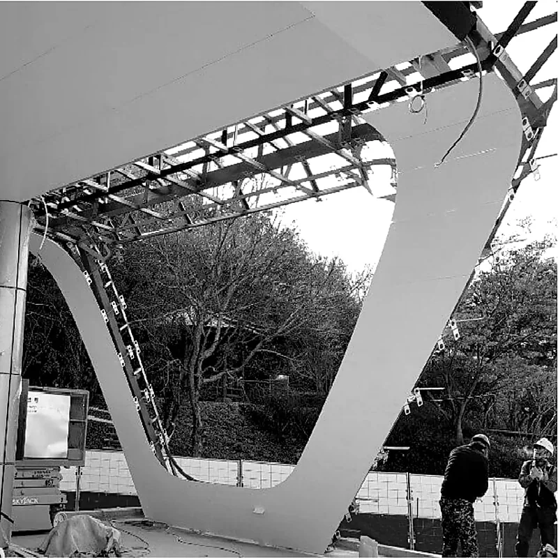 Codified manufacturing libraries cover structural framing and facade elements as they are installed on site.