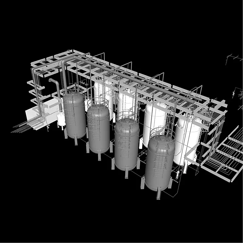 BIM model of the built structure — construction sequencing, material estimation and early issue detection