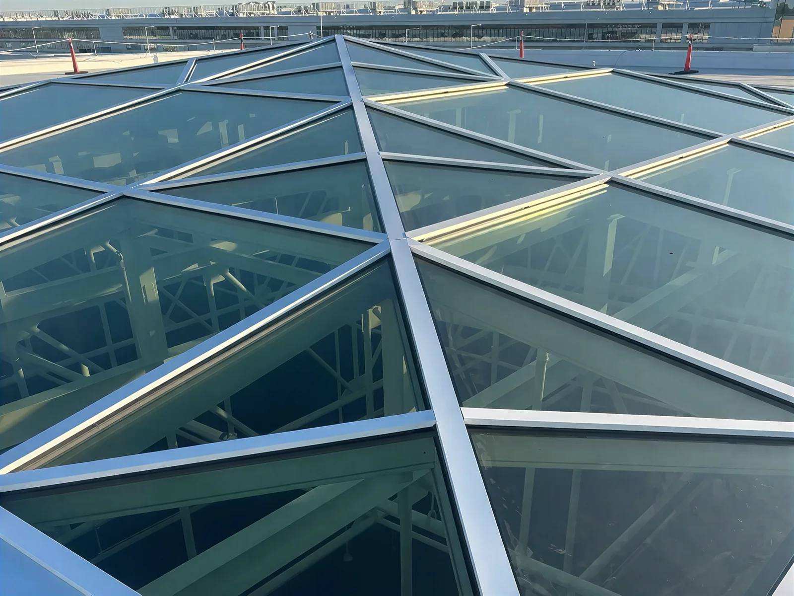 Structural skylight from inside, HMGMA Exhibition Hall